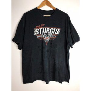 Sturgis Black Hills Rally 2018 Motorcycle Biker Men's 2XL Distressed T-Shirt